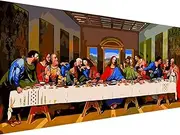 CYNART Large Paint by Numbers Kit for Adults Beginner,16x36 Inch DIY Large Size The Last Supper Paint by Numbers Canvas,Easy Acrylic Jesus Paint by Number Kit for Gift Home Wall Decor