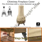 Cover for 25" DIA Chiminea Fireplace Outdoor Patio Wood Burning Firepit Veranda