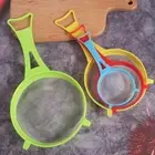4Pcs/Set Fine Mesh Flour Sieve with Handle Colander Scoop Strainer Coffee