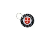 Keychain keyring embroidered patch crusader knights templar cross army chrisitan