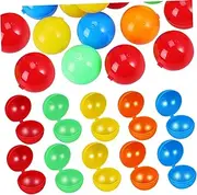 Zerodeko 50 Pcs Fillable Empty Raffle Balls Lightweight Plastic Hollow Capsules for Raffle Events Party Games and Gatherings and Convenient Design for Easy Ticket Insertion