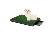 Paws & Claws Portable 63cm Dog Puppy Pet Indoor Training Potty Grass w Tray