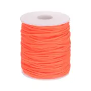 54.6 Yards Hollow Pipe Rubber Cords 2mm Hollow Tube Orange Red