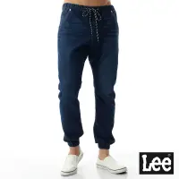 在飛比找Yahoo奇摩購物中心優惠-Lee 男款 運動休閒縮口牛仔褲 深藍洗水