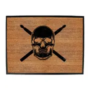 Skull Drumsticks Drums Music - Funny Novelty Doormat Man Cave Floor mat