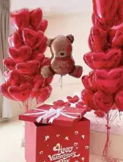 10Pcs 18” Red Heart Shaped Mylar Foil Balloons Party Decor Anniversary Romantic