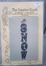 The Creative Coach by Laurie Speitz SNOW LettersWood Pattern ONLY
