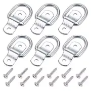 CZC AUTO 6 Pack D Ring Tie Down Anchors 1/4" Heavy Duty Iron Trailer Tie Down...