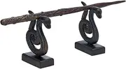 Handicraftviet Wizard Wand Holder Display Handmade Carved Wooden Wand Stand 1 Tiered for Collection Black (Snake Wand Stand)