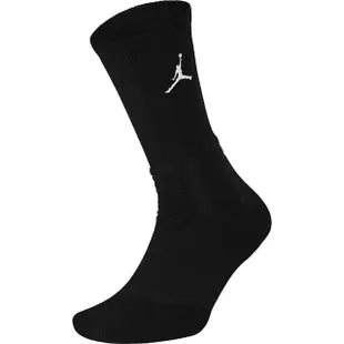 【NIKE 耐吉】襪子 中筒襪 運動襪 籃球襪 喬丹 1雙組 U J FLIGHT CREW 黑 SX5854-010