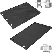 PETKAO 7638 Reversible Cast Iron Griddle for Weber GS4 Spirit II & I 300 SER, Spirit E310, Spirit 700, Insert for Genesis 1000-3500 Gas Grills, Replacement Parts for Weber Grill Griddle Plate 7639,1PC