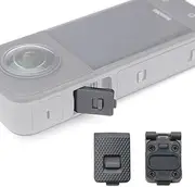 XBERSTAR Camera Battery USB Charging Port Side Cover for Insta360 One X3, Action Camera Battery Cover Replacement Parts (Black)