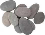 BEBEMOKO DIY Painting Stones 10pcs Smooth Rocks Craft Making Decorative Pebbles Present for Artistic Friends