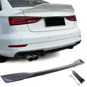 Rear Spoiler Lip Ducktail Black Gloss for Audi A3 8V Limo Off 2012-2020 (for: Audi)
