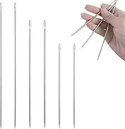 Pack of 6 Sewing Needles, for darning Needles with Large Eye, Sewing Needles with Large Eye, Long Ouligay Embroidery Needle, Sewing Needles, Large Eye, Hanging Upholstery Needle, Children's Threading