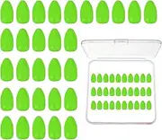 uxcell Fishing Foam Floats, Snell Fishing Rig Floats Strike Indicators with Clear Tackle Box, 0.5" D x 0.9" H Fit for Perch Carp Bass Fishing Corks Saltwater Freshwater (30 Pack, Green)