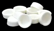 Hex Head Bolt Nut Cover Dome for 7/16" Wrench or Socket White Plastic Set of 10