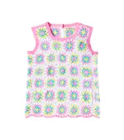 [The New Society] The New Society Nikaia crochet cotton top Y 8 multicoloured