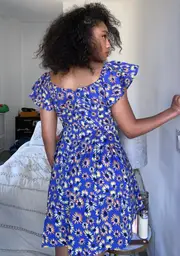 [Glamorous] Blue Floral Mini Dress