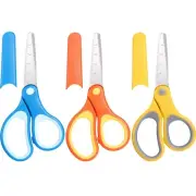 6 Inch Left/right Handed Kids Scissors 8-12, Safety Blunt Tip Toddler Scissor...