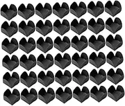 COSMEVIVI 200pcs Chocolate Tray Candy Cups Paper Cupcake Liners Parchment Paper Candy Liners Truffles Black Wrappers