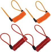 Outanaya 4pcs Bicycle Reminder Cable Wire Lock for Helmets Cycling Gear Durable Protection for Outdoor Travel Camping Prevent Theft with Reminder Design