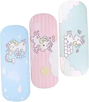 [BESPORTBLE] 3pcs Unicorn Eyeglasses Case Portable Hard Shell Sunglass Holder for Outdoor Use Cute Cartoon Travel Organizer for Men Women Lightweight and Stylish Storage Box