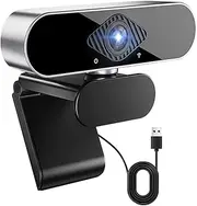Webcam with Microphone Camera PC Cam 1080p HD Mini Facecam Video Conference 360° Adjustable USB Web Cam Plug & Play for Conference Live Streaming Recording Compatible with Skype/Zoom/YouTube