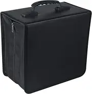 Fasmov 400 Disc CD/DVD Binder DVD Wallet Case with Black CD Storage Pages