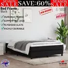 Box Spring Bed Frame Mattress Base Bedstead Bed Frame Bedroom Fabric Double Size