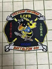 Loudoun, VA Fire Rescue Engine 6 Yellow Swarm Fire Patch NEW Battalion 601
