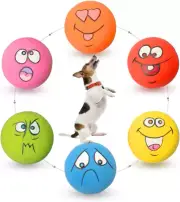 Latex Dog Squeaky Toys Rubber Soft Dog Toys Chewing Squeaky Toy Fetch Play Balls