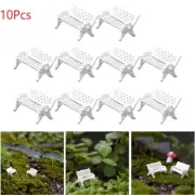 10X Model Train Model Bench Chair White Benches 1:87 HO Scale High-Quality