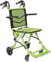 Folding wheelchair folding wheelchair Folding lightweight four folding wheelchair Small VolumeAttendant mobile wheelchair mobile wheelchair wheelchair with seat back with locking brake