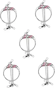 GAROZATION 5 Sets Fishing Trace Leader Kit Stainless Steel Wire Rigs Swivels Snaps Hooks Brackets for Sea Outdoor Fishing