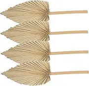 LIFKICH 4pcs Dried Palm Leaf Decor Wedding Wall Art Natural Dried Leaf Adornment for Home Event Decor Chic Tropical Accent for Vases Floral Arrangements