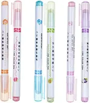Veemoon 6pcs Fancy Highlighter Pens Set Note Taking Markers for Safe and Reliable for School Office Scrapbooking and Journaling