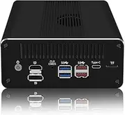 HUNSN Micro Firewall Appliance, Mini PC, OPNsense, VPN, Router PC, Intel Core I3 1315U, RJ49, AES-NI, 6 x 2.5GbE I226-V, HDMI, DP, USB3.2, Type-C, TF, 16G RAM, 256G SSD