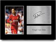 HWC Trading Virgil van Dijk Liverpool Gifts Printed Signed Autograph Picture for Fans and Supporters - A4