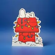 Snoopy Christmas Greeting Card - Snoopy Christmas Lights Design- Blank