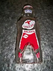 Galaxy Space Man "Space Ace" Red syrup bottle & coin bank RARE Black Cherry