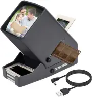 35mm Slide and Film Viewer, Negative Desk Top LED Lighted...