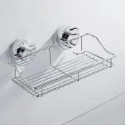 2xShower Caddy Shelf Stainless Steel Suction Cup Shower Organizer Caddy Rack MB4