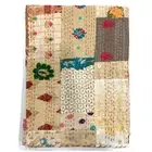 Wholesale Lot Beautiful Pure Silk Khambadiya Patchwork Quilt Handmade Silk Quilt