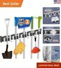 2 Pack Broom Holder Mop Hanger Metal Organization Garage Storage System Garde...