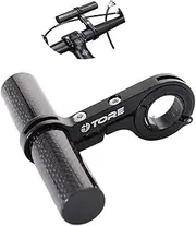 Bike Handlebar Extender Extension Bracket Clamp for Bicycle Speedometer Headlight Light Lamp Holder Carbon Fiber 10mm Black