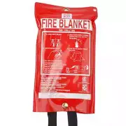 Fire Blanket 1mx1m For Home Kitchen Office Caravan Emergency Flame Extinguisher