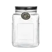 2 x 1.5L Glass Jar Food Kitchen Pantry Storage Container Screw Lid Airtight Canister