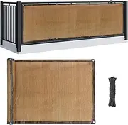 [RAINFLOW] Fence Privacy Screen Outdoor - Balcony Privacy Screen Garden Mesh Fence Panels Shade Cloth Decorative Plastic Covering Porch Screens Cover for Apartment Patio Backyard Wall 3' x 10' Brown