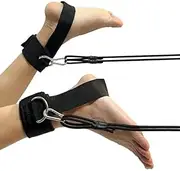 Upgrade Style - Strong Pool Ankle Straps, Stationary Swimmer Training Leash Tether Belt With Four Bungee Rope, Metal Buckle - Comfortable and Easy to Use